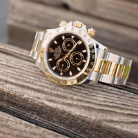 Cosmograph Daytona Yellow Gold & Steel Black Dial Watch (CF) 1:1