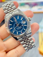 Sky Dweller Silber/Blau Oystersteel Uhr (CF) 1:1 