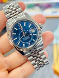 Sky Dweller Silber/Blau Oystersteel Uhr (CF) 1:1 