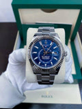 Sky Dweller Silber/Blau Oystersteel Uhr (CF) 1:1 