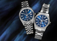 Sky Dweller Silber/Blau Oystersteel Uhr (CF) 1:1 