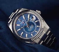 Sky Dweller Silber/Blau Oystersteel Uhr (CF) 1:1 