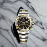 Cosmograph Daytona Yellow Gold & Steel Black Dial Watch (CF) 1:1