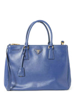 Prada Triangle Logo Leather Tote Bag