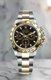 Cosmograph Daytona Yellow Gold & Steel Black Dial Watch (CF) 1:1