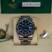 Sky Dweller Silber/Blau Oystersteel Uhr (CF) 1:1 